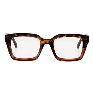 Non Prescription Thick Square Frame Clear Lens Eyeglasses Tortoise